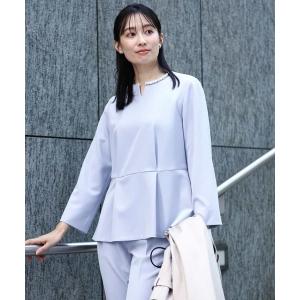 ブラウス シャツ パール調デザインブラウス/制菌加工/洗える レディース