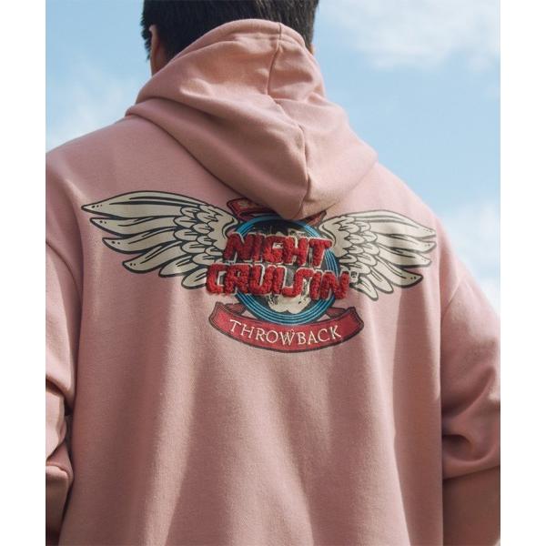 パーカー 「spiritoso」ウイングさがら刺繍バックプリントパーカー(CP) レディース