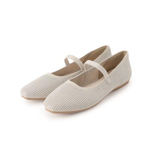 シューズ ニットメリージェーンパンプス レディース