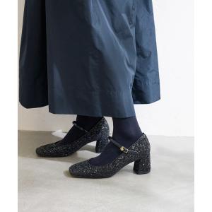 パンプス 「追加」5.5cmスクエアグリッターパンプス