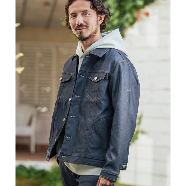 デニムジャケット gジャン mj10478-反応染デニムジャケット メンズ