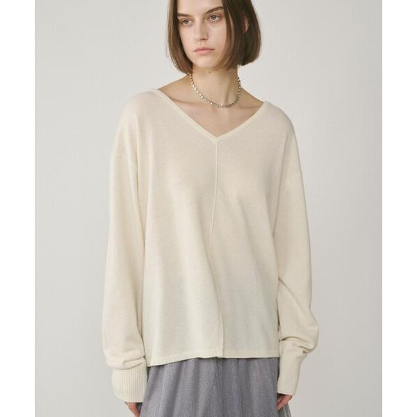 ニット セーター ウールVネックニットトップ レディース