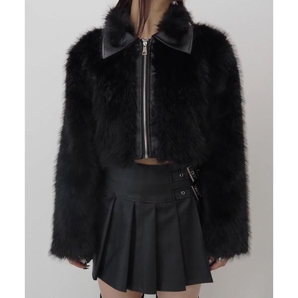 ブルゾン アウター フェイクファーショートジャケット /  ヴィンテージ シティガール MATU:T...