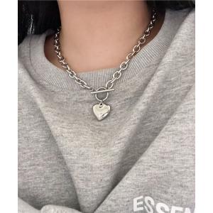 ネックレス ハートチェーンマンテルネックレス レディース