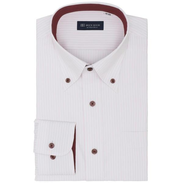 フォーマル シャツ 透け防止 形態安定ノーアイロン ボタンダウン 長袖ビジネスワイシャツ メンズ