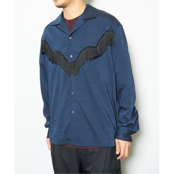 シャツ TOGA VIRILIS Slab tropical fringe shirt メンズ