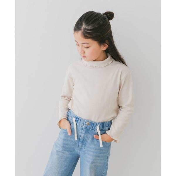 tシャツ 「WEB/一部店舗限定サイズ」メローフリルリブタートルネックTシャツ(KIDS) キッズ ...