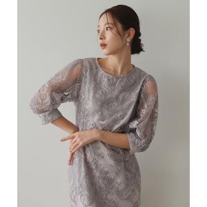 ドレス エンブロイダリーコクーン パーティードレス オケージョンドレス