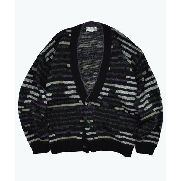 カーディガン 「ヴィンテージ古着」90’s FLORENZI 総柄 アクリルニット カーディガン メ...