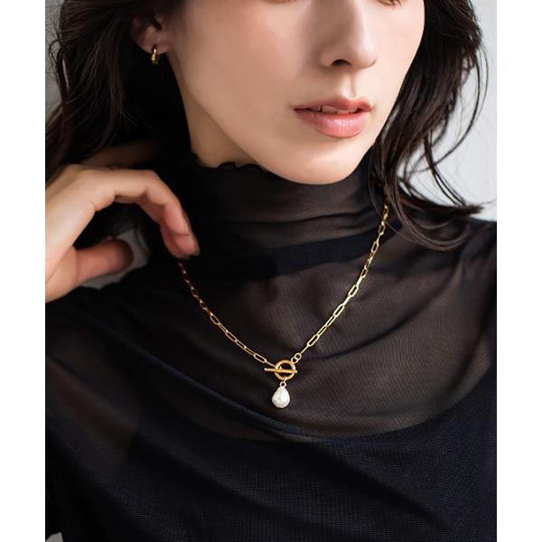 ネックレス バロックパール＆オーバルマンテルネックレス レディース