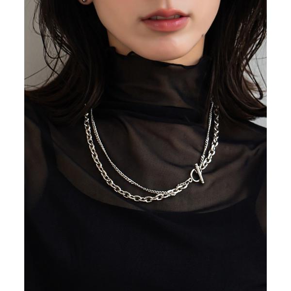 ネックレス 変形 マンテル Y字 ネックレス レディース