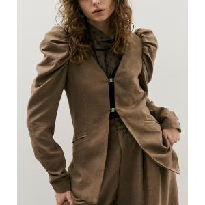 agnes b. / アニエスベー UK85 MANTEAU ウールマフラー付 ノーカラー  