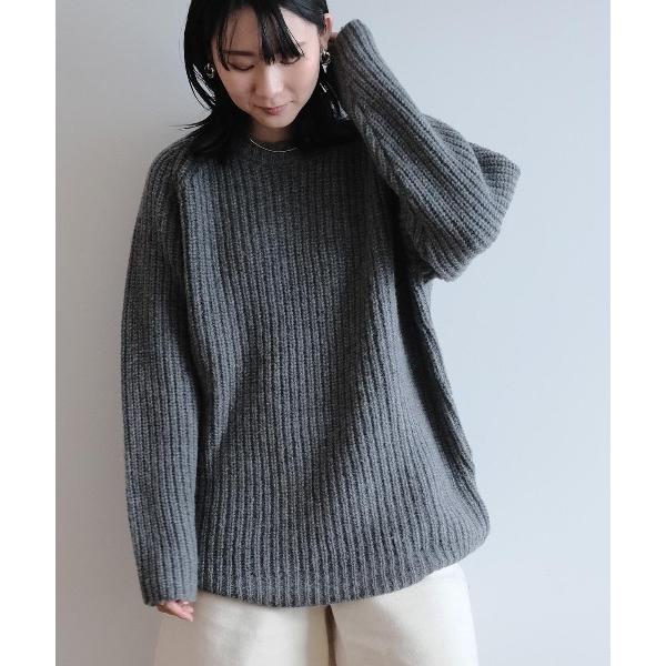 ニット セーター ウール混ニットプルオーバー レディース