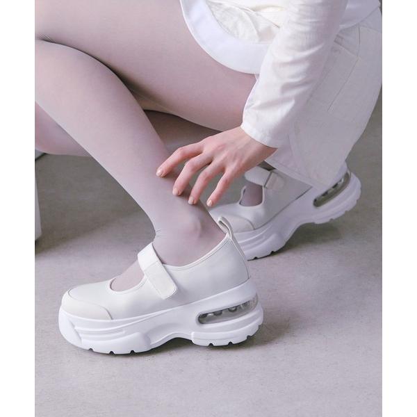 スニーカー 「XS-LLサイズ展開・軽量」ソール厚底メリージェーン IY5714 レディース