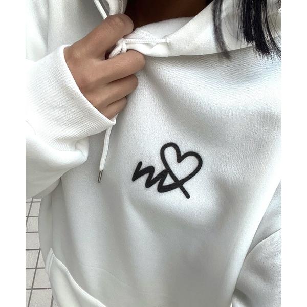 パーカー メリラテハートデザインパーカー レディース