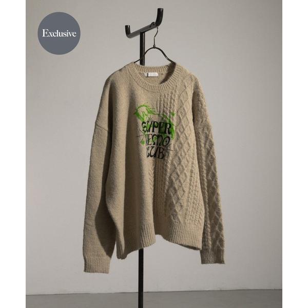 セーター ニット 「別注」SHUHEI KOKI×SENSE OF PLACE　プリントニット メン...