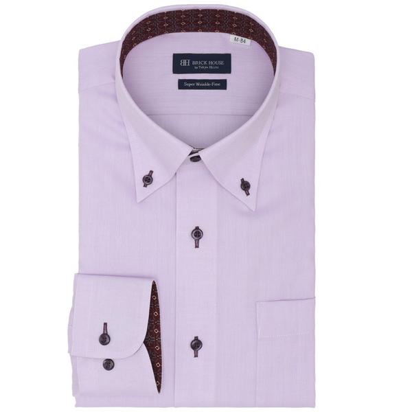 フォーマル シャツ 超形態安定ノーアイロン ボタンダウン 長袖ビジネスワイシャツ メンズ