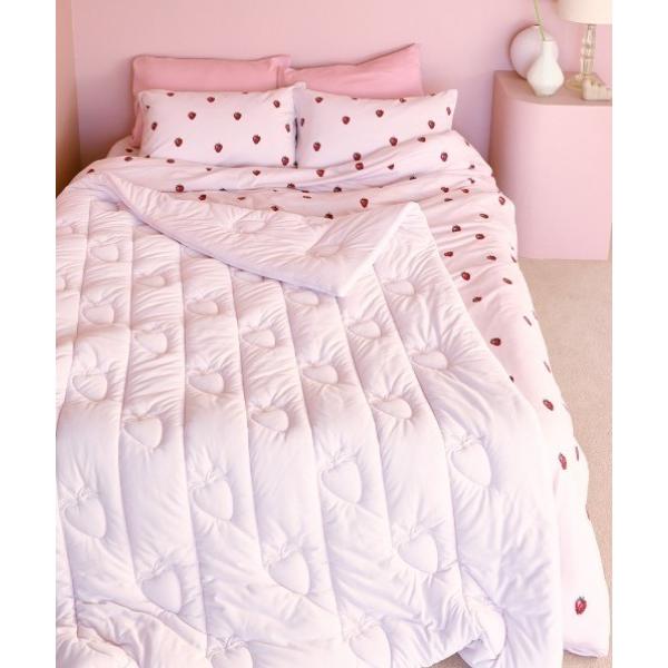 ベッド 寝具 「Sleep」ストロベリー柄 キルトケット