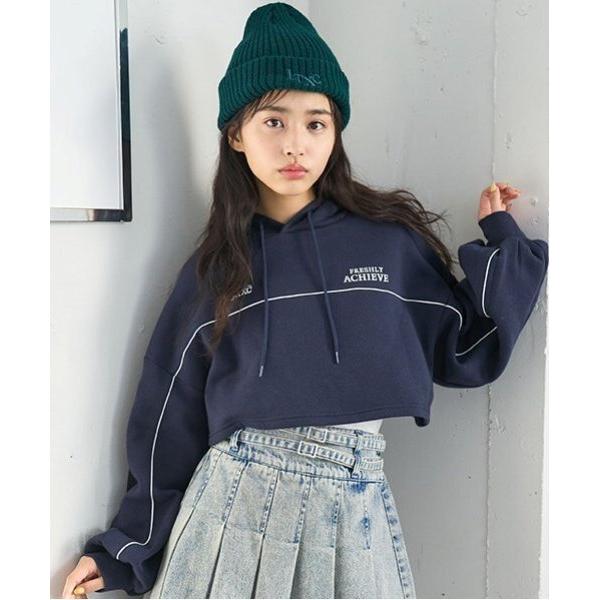 パーカー  「LTXC」裏起毛クロップドパーカインナーセット キッズ 子供服 女の子