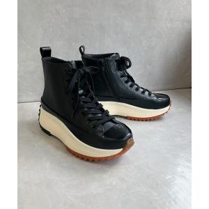 スニーカー 厚底 サイドファスナー ハイカット レースアップスニーカー「2025新作」 レディース