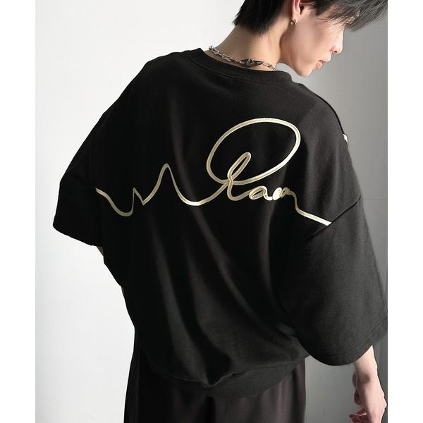 tシャツ 夏の新定番！ウェーブコード刺繍ハーフスリーブpaeanトップス メンズ レディース