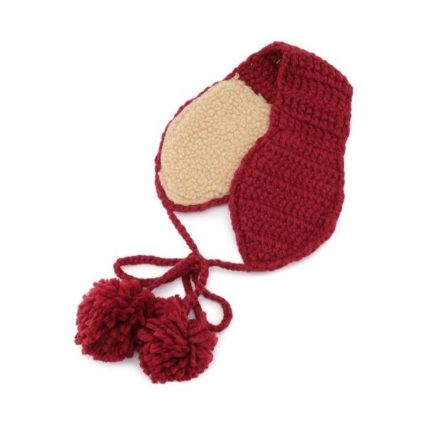 耳当て イヤーマフ ポンポンクロシェイヤマフ レディース