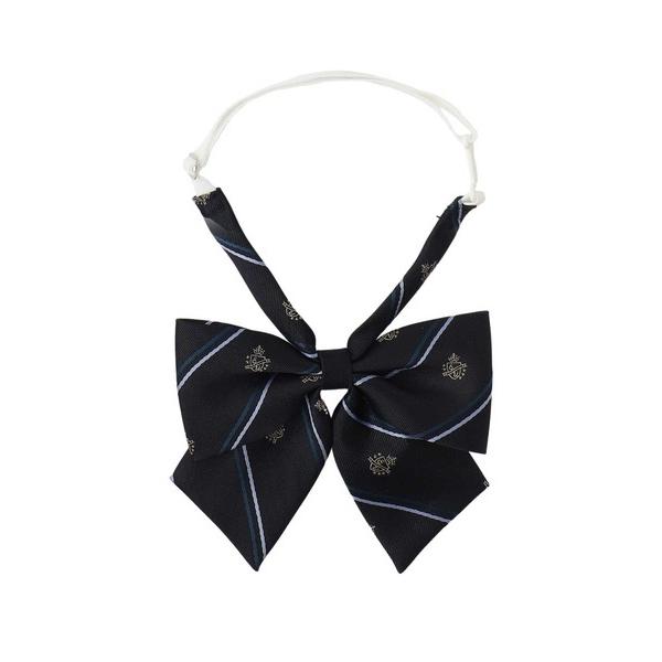 ネクタイ 入学式 卒業式 リボン レジメ×紋章 通学 女子 中学生 高校生 スクール キッズ 子供服...