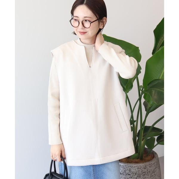 ニット セーター SET リブニットプルオーバー+ポンチベスト レディース