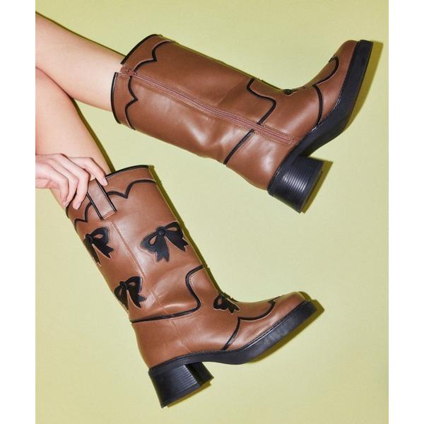 ブーツ RIBBON WESTERN ブーツ レディース