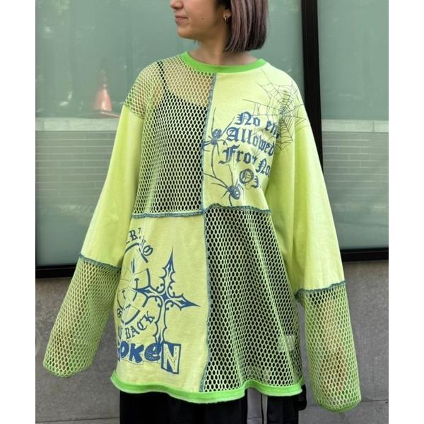 tシャツ DOCKING MESH トップス レディース メンズ