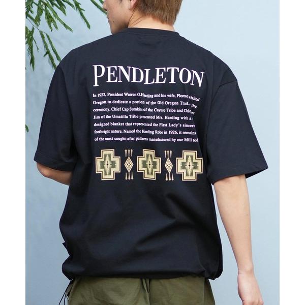tシャツ PENDLETON/ペンドルトン 半袖Tシャツ バックプリント ドローコード 5275-0...