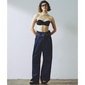 サロペット オーバーオール atelier SOMETHING LACE UP SALOPETTE/アトリエサムシング マルチウェイレースアップサロペット/オールインワン レディース
