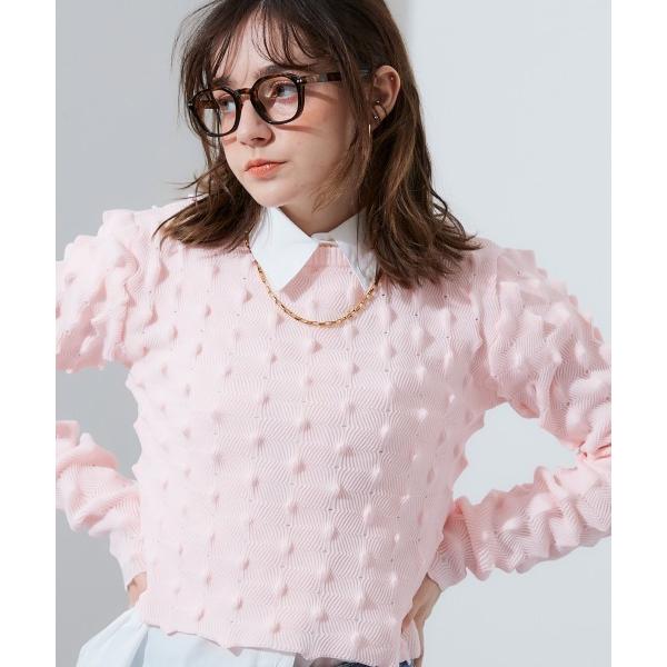 tシャツ トゲトゲニットトップ レディース