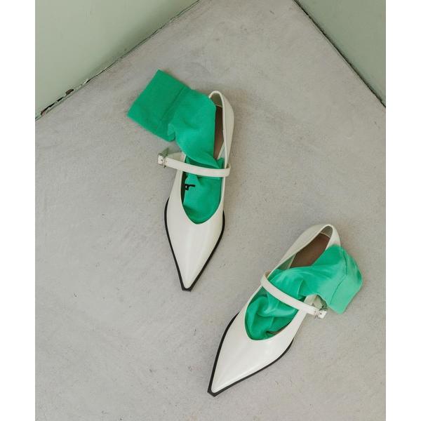 シューズ ポインテッドメリージェーンパンプス レディース