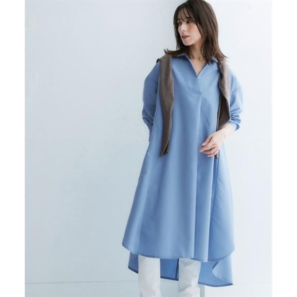 シャツワンピース オーバーサイズブロードスキッパーシャツワンピース（UVカット・イージーケア）