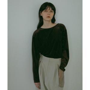 tシャツ CUT OUT VELOR TOPS レディース