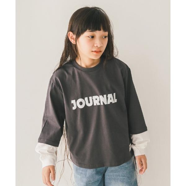 tシャツ Jeans-b/ジーンズベー JOURNALレイヤード風ロングＴシャツ キッズ 子供服 男...