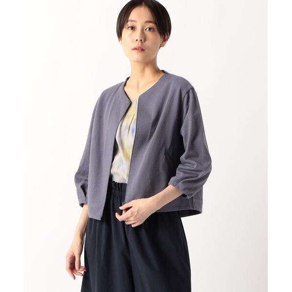 ブルゾン アウター ポコポココットンジャージー カーデブルゾン レディース