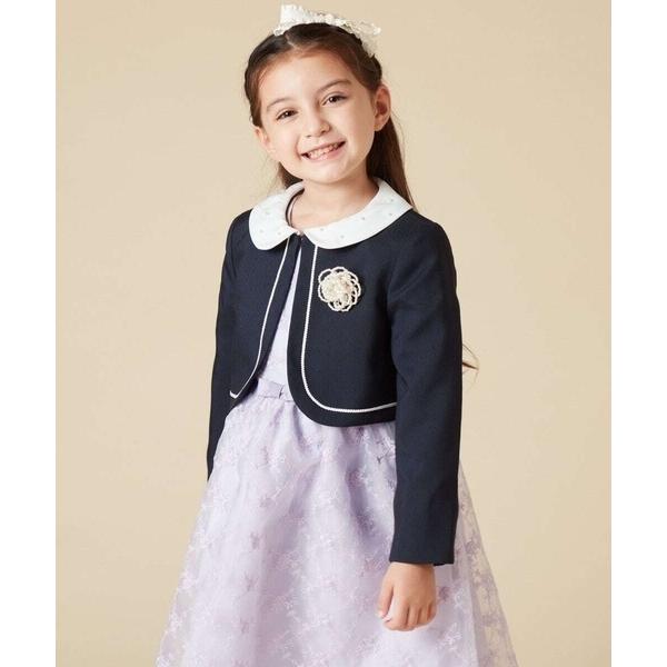 コート アウター 「100-130」「結婚式/セレモニー/オケージョン」パール調衿付きボレロ キッズ...