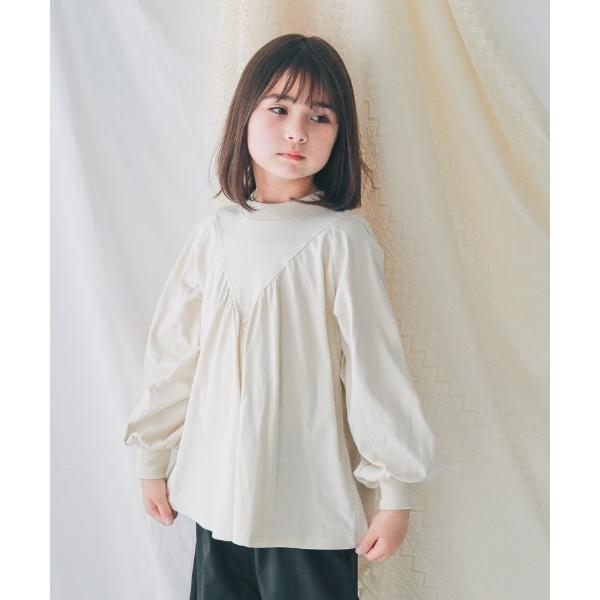 tシャツ NHT/エヌエイチティー サンカクヨークロングＴシャツ キッズ 子供服 女の子