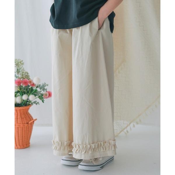 パンツ NHT/エヌエイチティー フリルロングパンツ キッズ 子供服 女の子