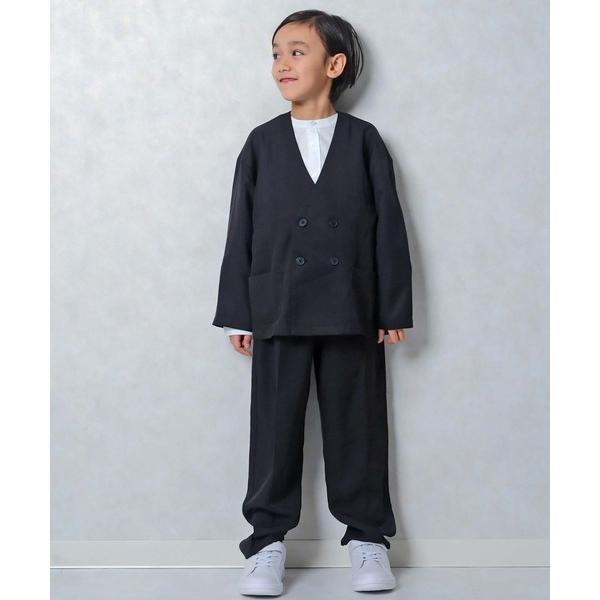 フォーマル 発表会 卒園式 入学式 フォーマル ノーカラージャケット スーツ セットアップ キッズ ...