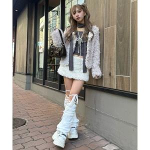 スカート 「Uglyshadow」 ROSE FUR MINI SKIRT / 「アグリーシャドウ」ローズファーミニスカート