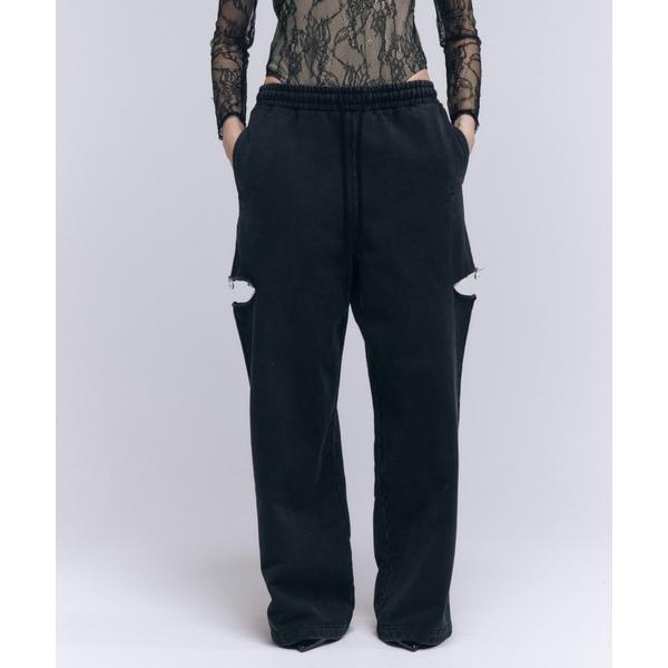 ワイドパンツ スウェットパンツ ジャージ SLIT SWEAT PANTS with PEARL/ス...