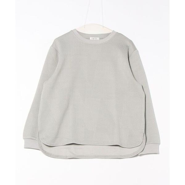tシャツ ふくれジャカードキルトプルオーバー レディース