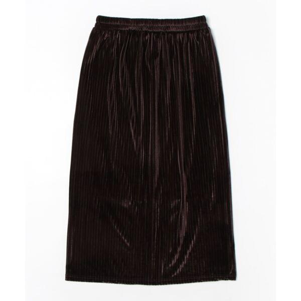 スカート ベロア素材ナロースカート