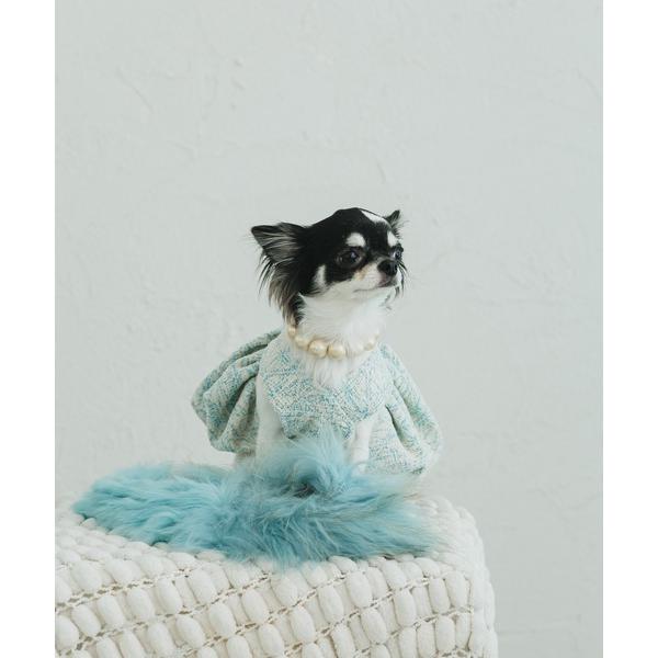 犬 服 ツイードバルーンワンピース