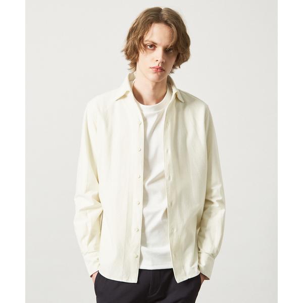 シャツ 「ワンピースカラー」ジャージー フランネル シャツ メンズ