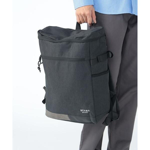 デイバック リュック ポリエステル 杢素材 ボックス バックパック 「ノートPC収納」 メンズ レデ...