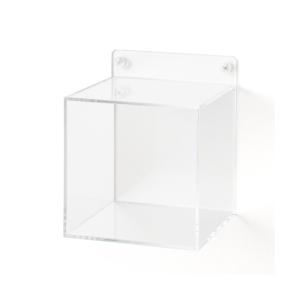 収納 壁に付けられるアクリルディスプレイ　ボックス型　約幅１２．６×奥行１２．４×高さ１５ｃｍ　石こうボード用